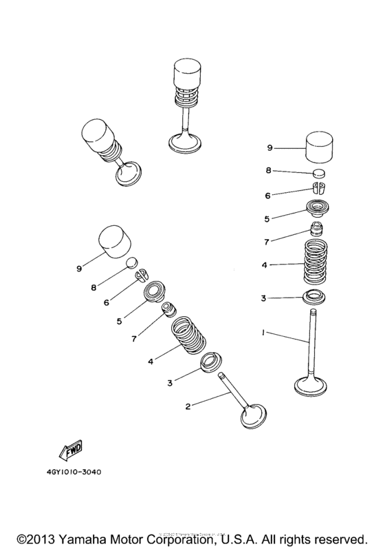 TT250R Клапана