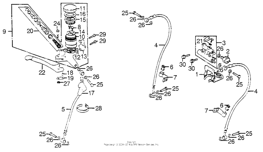 Front master cylinder + brake hose
