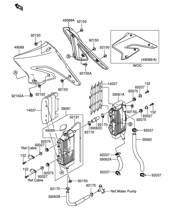 RM-Z250 Радиатор