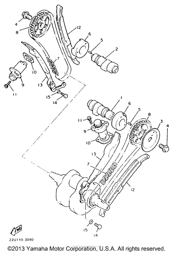 XV535E Цепь механизма газораспределения