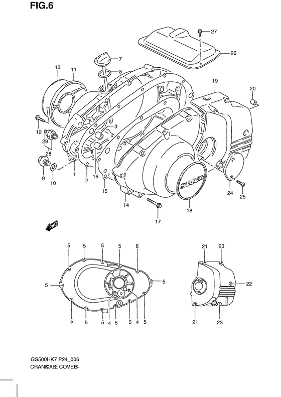 Crankcase cover ass`y  (v