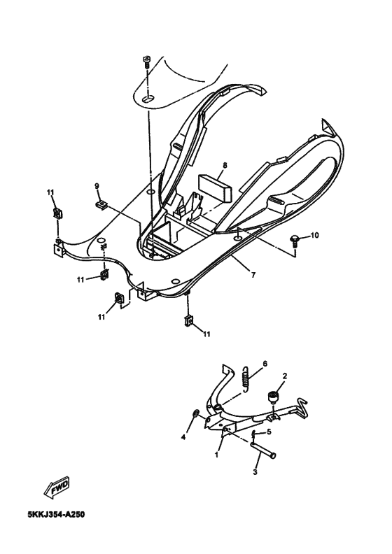 YN100 Support & repose pied