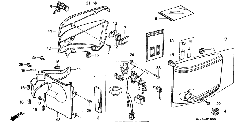 Side cover/key set