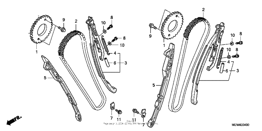 VTX1300C Cam chain + tensioner
