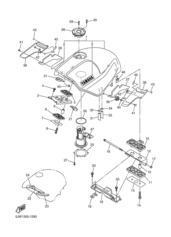 FJR1300 Топливный бак