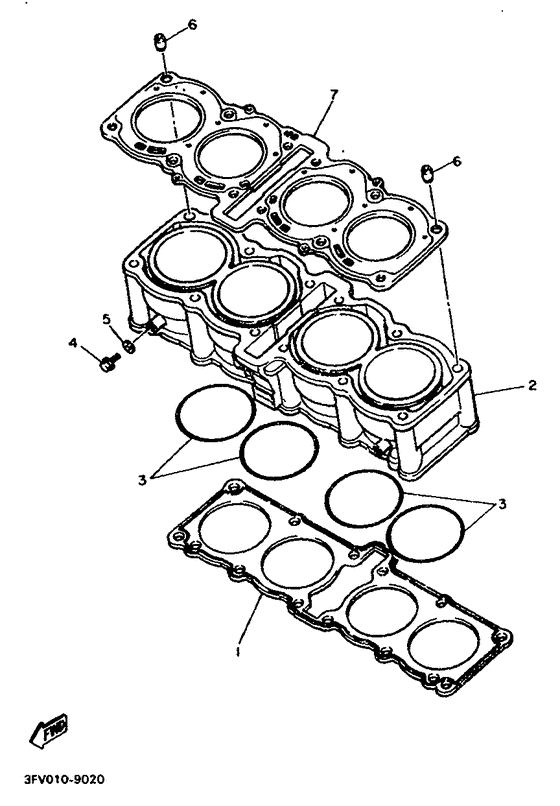 FZR750R Цилиндры