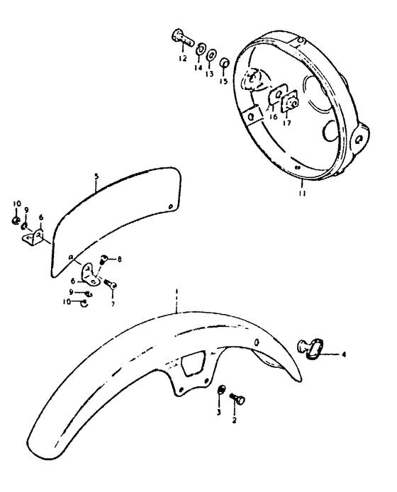 Front fender - headlamp housing
