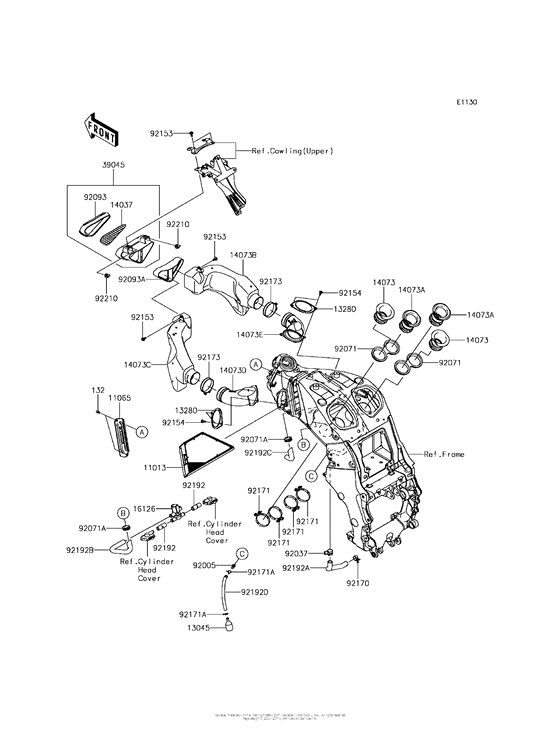 ZX1400 Воздушный фильтр