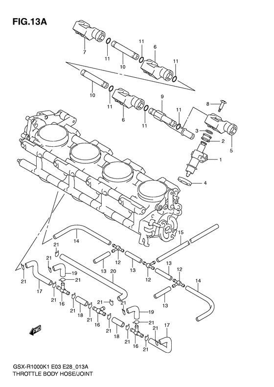 Throttle body hose/joint