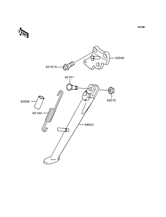 ZX900 Подножка
