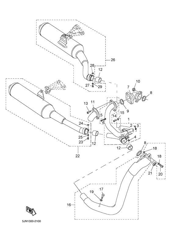 BT1100 Выхлопная система