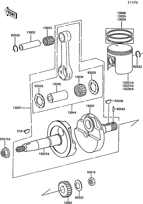 Crankshaft/piston
