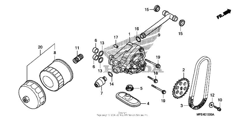 VT750C2 Масляный насос