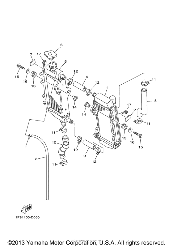 YZ250E2 Радиатор и Патрубки