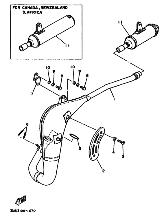 YZ80 YZ80D Выхлоп