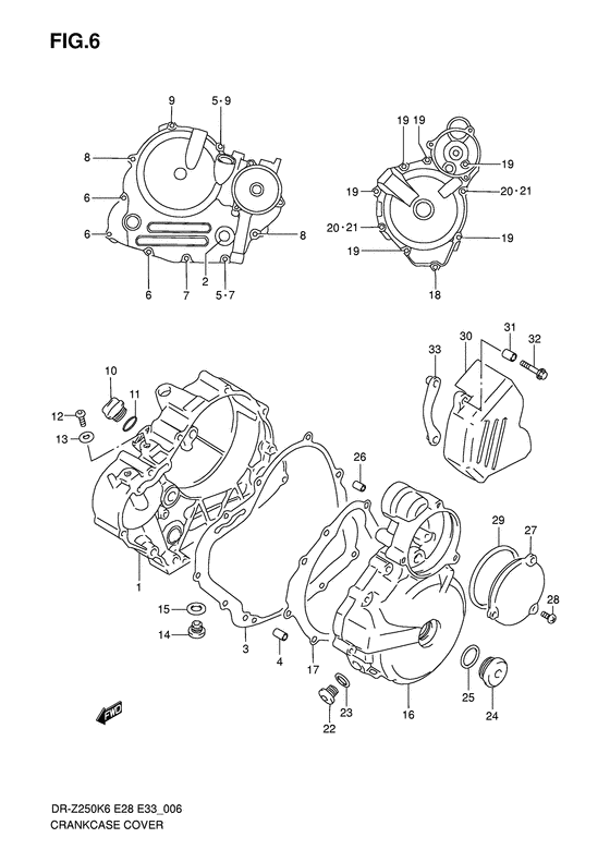 Crankcase cover ass`y  (v