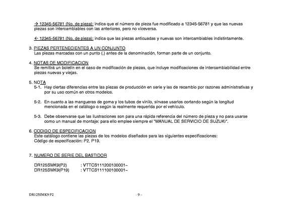 DR125 Catalog preface