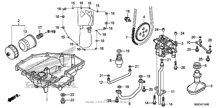Oil pan + oil pump