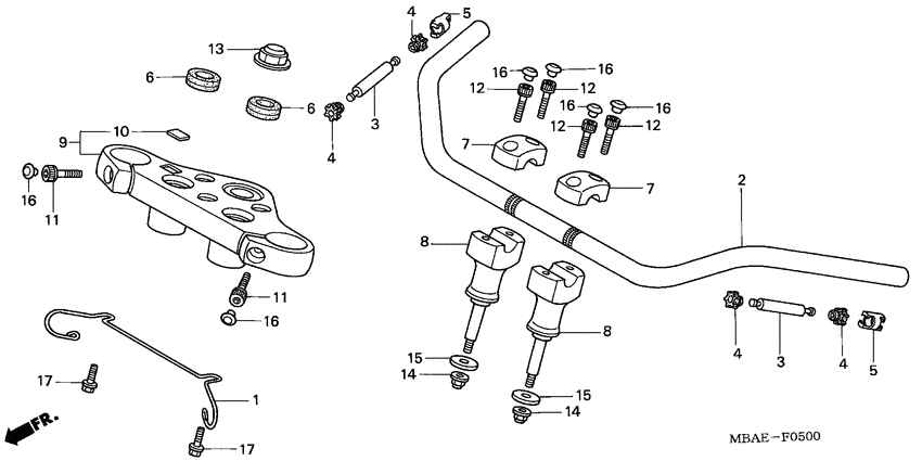 Handle pipe/top bridge