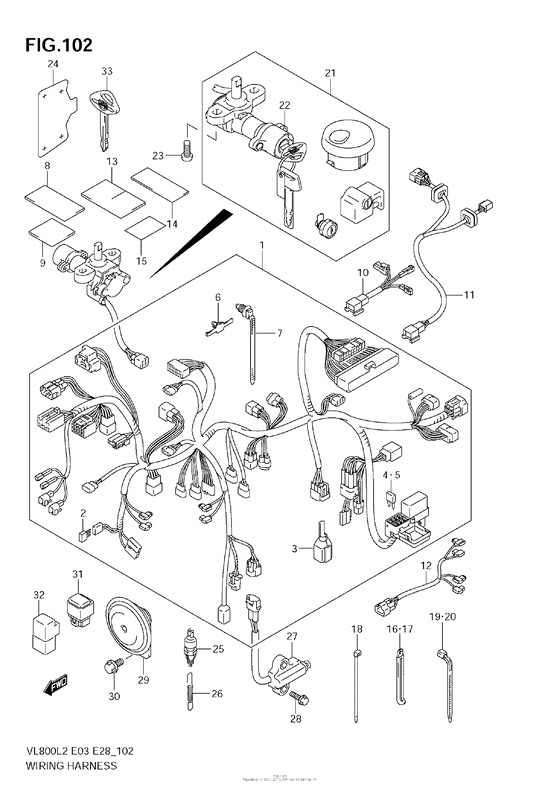 VZ800 Wiring Harness (Vl800C  E33)