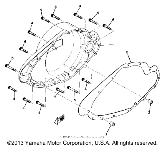 TX750 Crankcase cover right