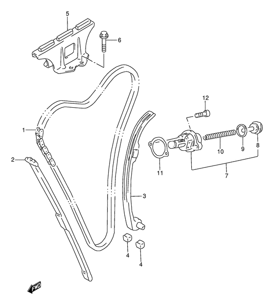 GSX750 Держатель направляющей