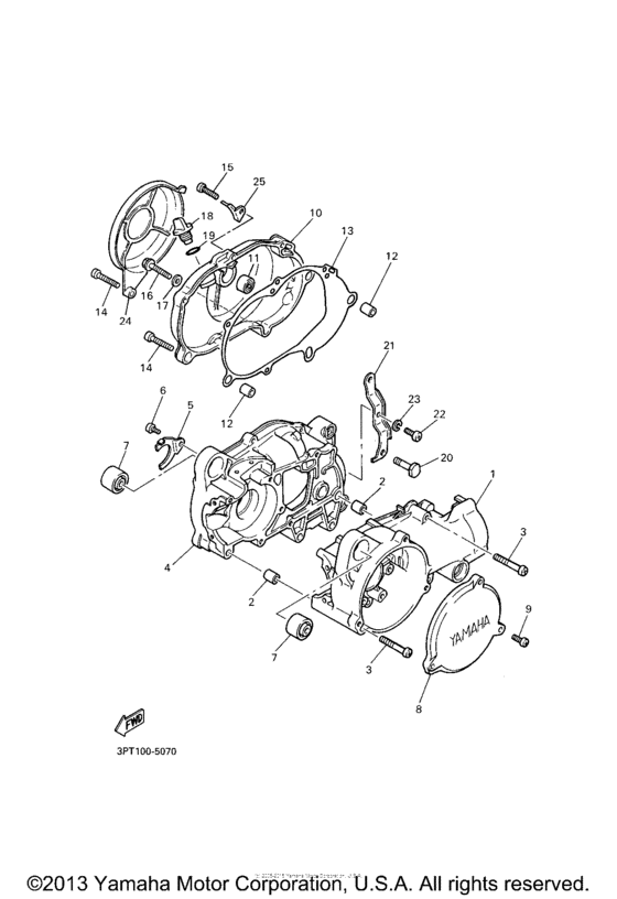 PW50T1 Картер двигателя