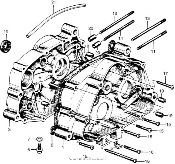 Right crankcase + left crankcase
