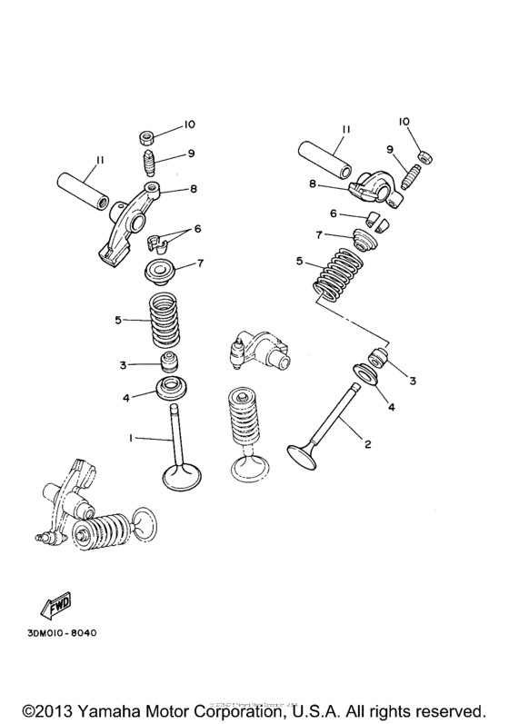 XV250ER Клапана