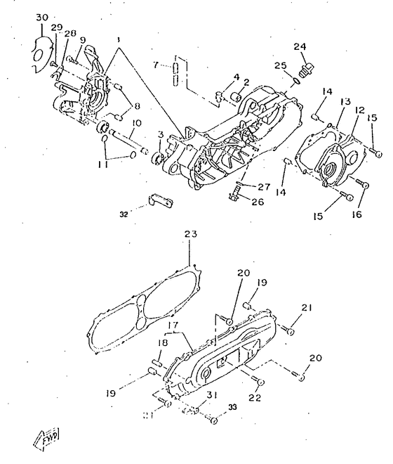 CW50RSX Картер двигателя