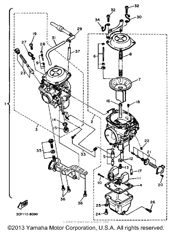 XV1100UC Карбюратор