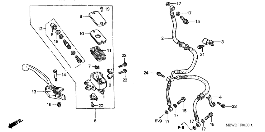 Fr. brake master cylinder