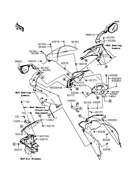 ZX1000 Обтекатели