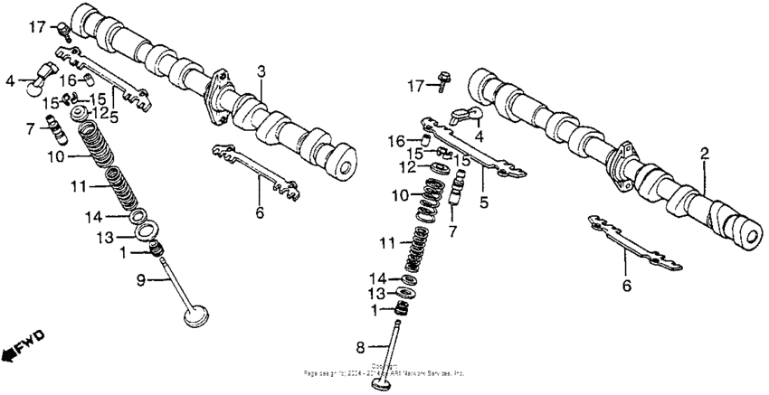 CB550 Распределительный вал и клапана