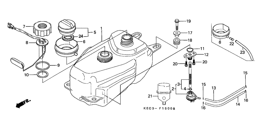 SH100 Fuel tank / fuel pump