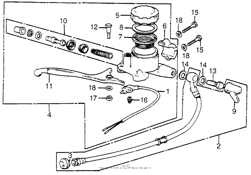 Fr. brake master cyl.