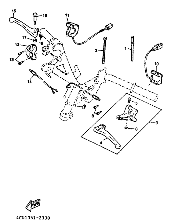 Handle switch. lever