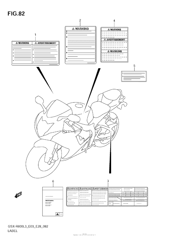 Label (Gsx-R600L3 E28)