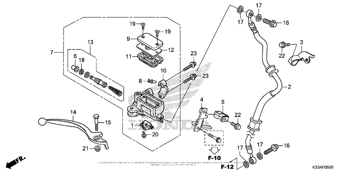 Front Brake Master Cylinder (Standard)