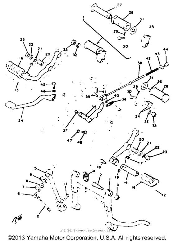 Stand - footrest - brake pedal