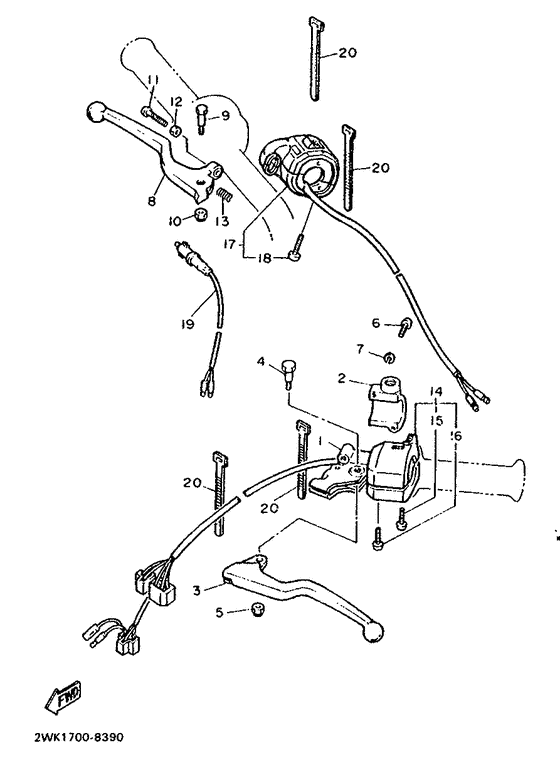 Handle switch. lever