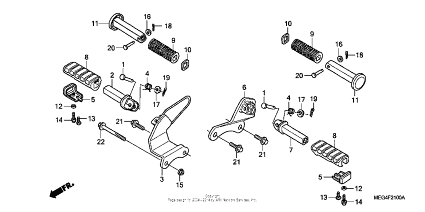 VT750CA Подножки