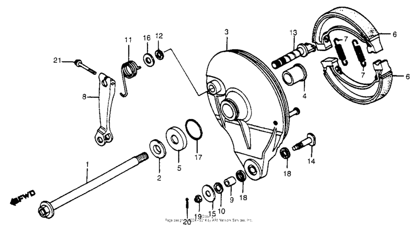 Rear brake panel 82