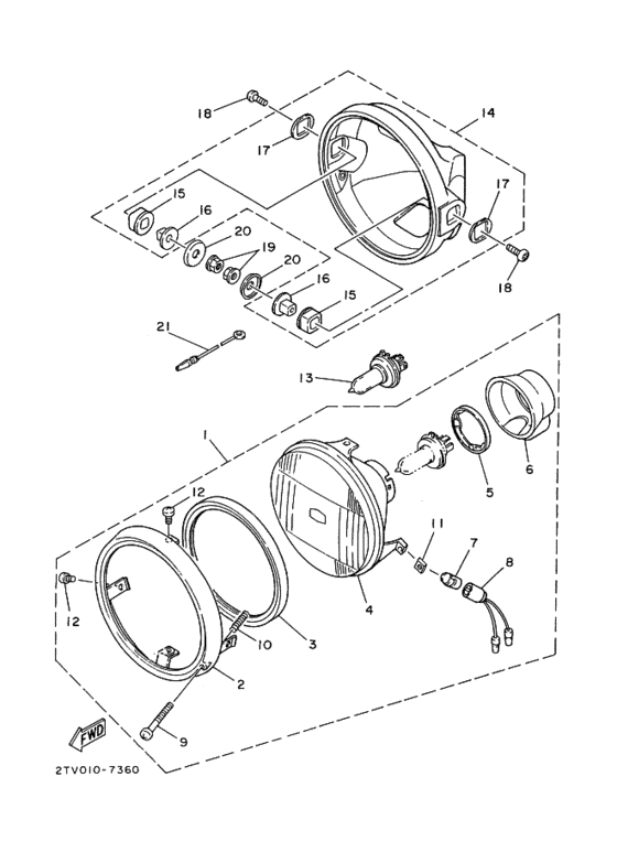 Headlight assy