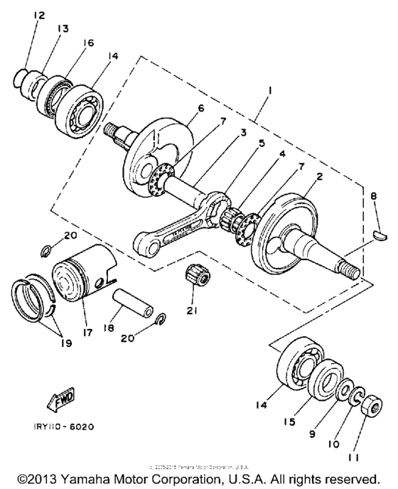 Crankshaft-piston
