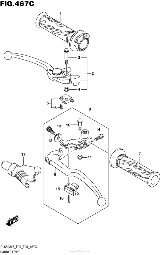 Handle Lever (Dl650Al7 E33)