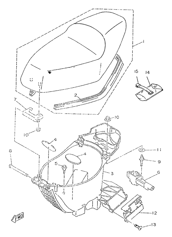 YA50R Сиденье