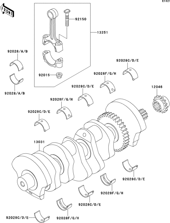 ZX750 Коленвал