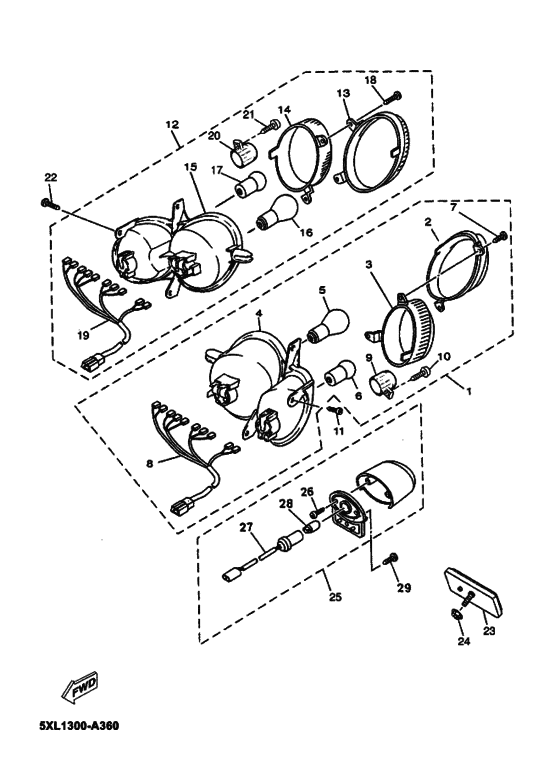Taillight unit ass`y