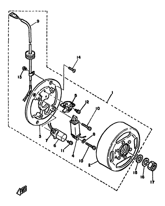 Flywheel magneto